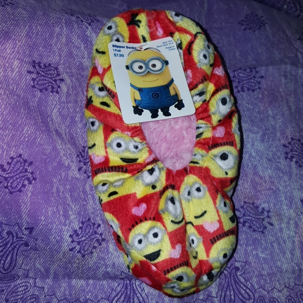 Girls Slipper Socks Size M/L Shoe Size 13-4